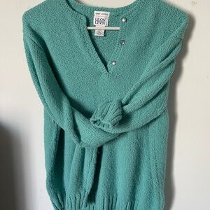 LEON LEVIN Hand-Loomed Seafoam Sweater | Chunky Coastal Knit | Luxe Minimalist L